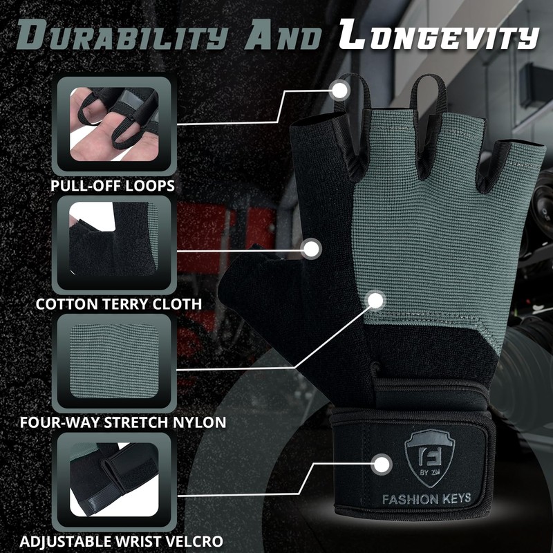 FK by ZM Gym Workout Gloves for Men & Women