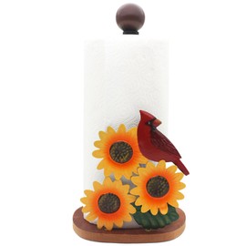 Sunflower Decor Sunflower Paper Towel Holder Cardinal Decor Yellow Kitchen Decor Sunflower Kitchen Decor Cute Paper Towel Holder Vintage Yellow Kitchen Accessories Cardinal Gifts