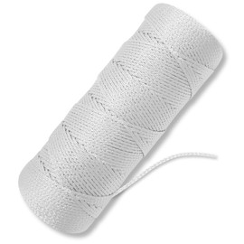 Bright White Twine String - #18 Strong Nylon String - 250 Ft Length - White String for Gardening, Nylon Twine for Plants