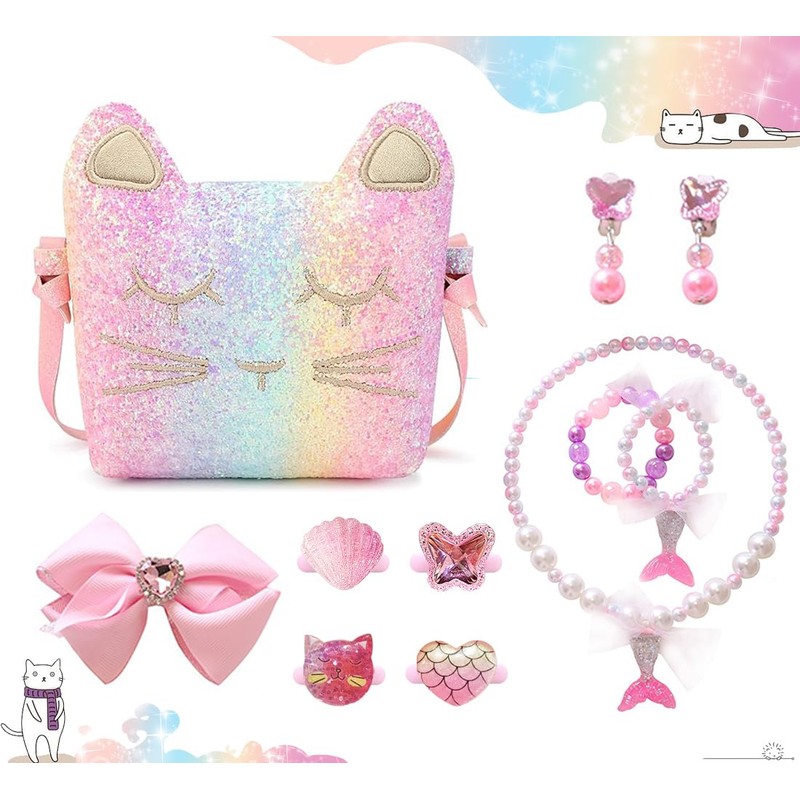 Luxureux Deluxe 10-Piece Princess Accessories, Children's Sparkling Costume, Transforming into