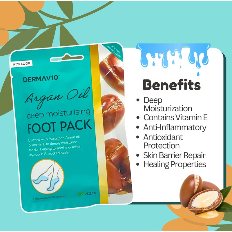 Deep Moisturising Foot Packs Mask Peel & Intensive Foot Cream