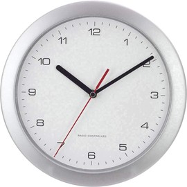 Eurotime 56787 Radio-Controlled Wall Clock 25cm x 3.8cm Silver