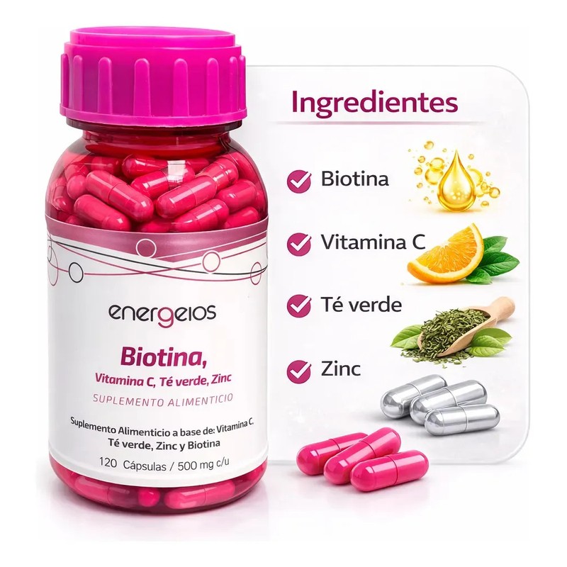 Biotina Cápsulas Pack 3 Botes 360 Cápsulas Total Sin Sabor