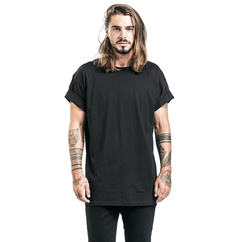 Urban Classics men's T-shirt. Plain basic oversized tee with over-cut