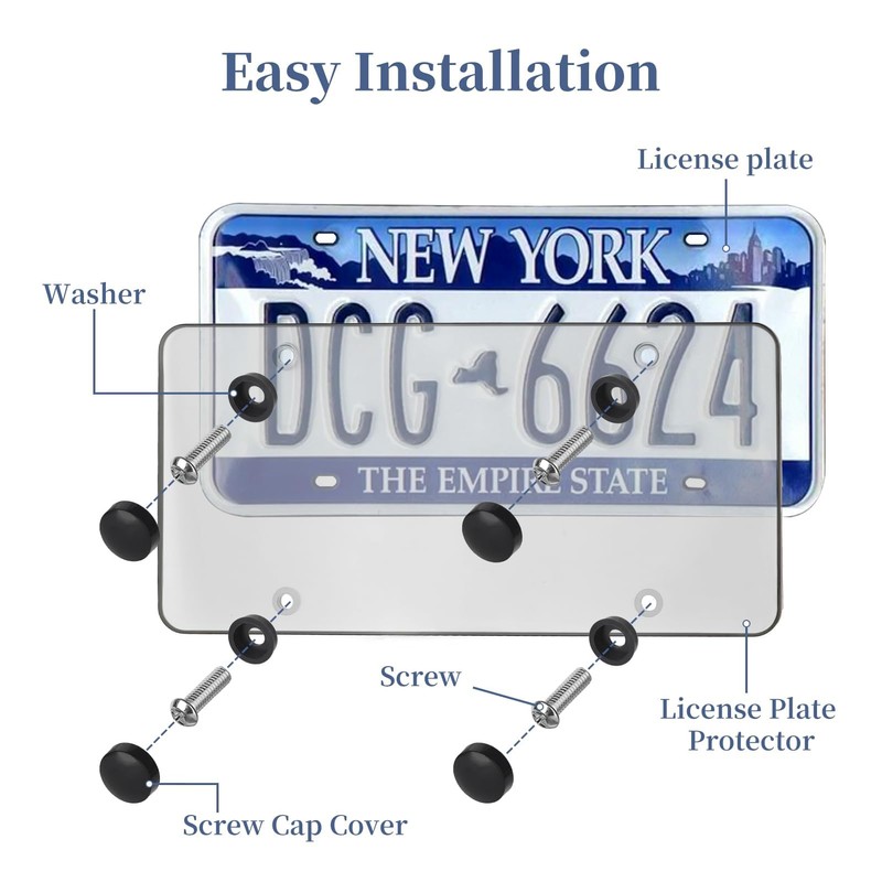 2 Pack Car License Plate Frame, Universal US License Plate