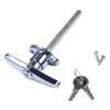 Garage Door Keyed T-Handle Lock kit Universal Replacement Hardware Locking