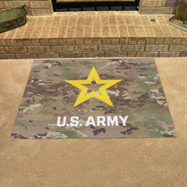 FANMATS - 6971 Fanmats Military 'Army' Black Knights Nylon Face All-Star Rug 34"x45"