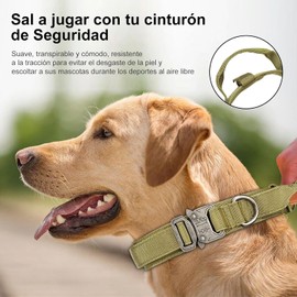Jasonwell Collar para Perro Táctico - Collares de Perro Militar con Correa Collar Táctico para Perro Ajustables Nailon Hebilla Metal para Entrenamiento de Perro Grande Mediano Accesorios (XL-1)