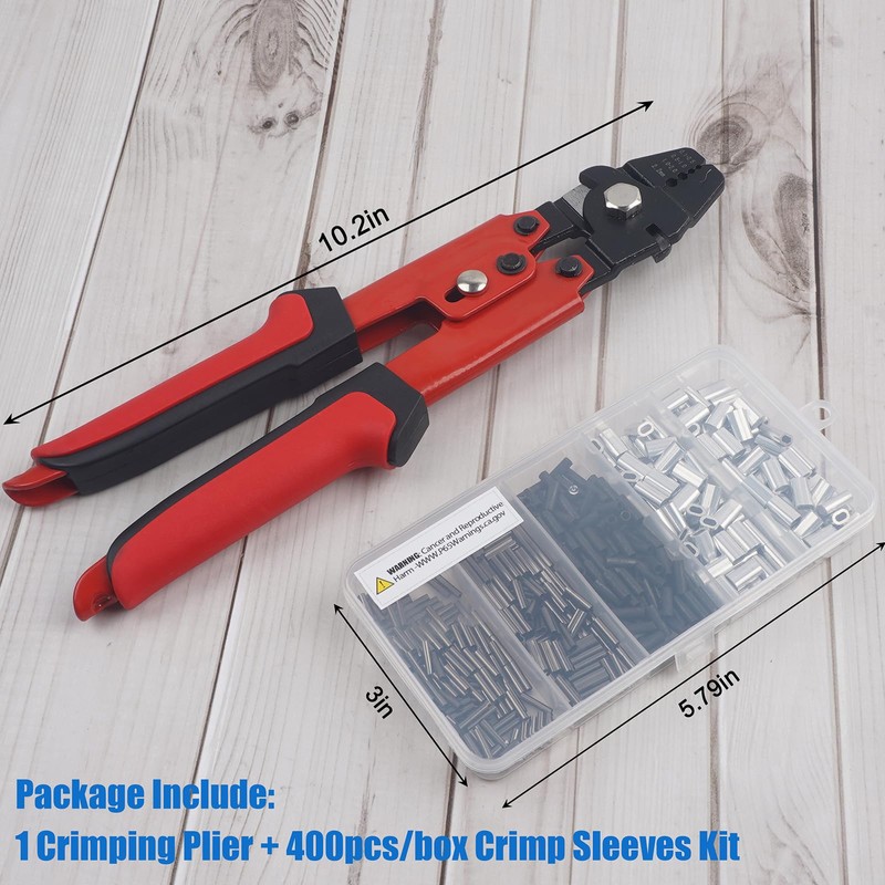 JSHANMEI Fishing Crimping Tool Heavy Duty Crimper Pliers with Crimp