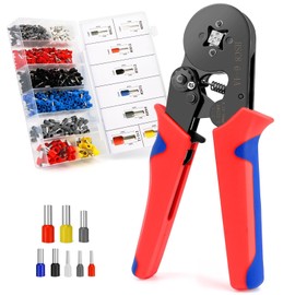 VFANDV Wire End Ferrule Pliers Set, Crimping Pliers, Wire End Ferrules Set with Wire End Ferrules Tool Kit, Self-Adjusting, Crimping Pliers, Cable Lugs Set for 0.25-10 mm² (AWG 23-7) (1200)