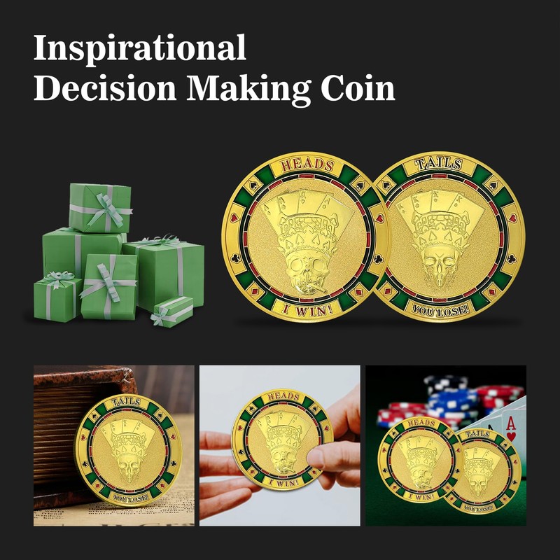 Heads Or Tails Darts Challenge Coin I Win You Lose