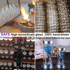 SuLiao 5 Minute Sand Timer, Plastic Hourglass Sand Clock Timers,Small Sand Watch 5 Min, Hour Glass Colorful Sandglass Timer for Kids, Games, Classroom, Kitchen, Decor