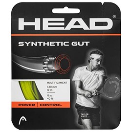 HEAD Synthetic Gut Tennis String Full Set, 16 Gauge, Yellow, 40 Foot Length