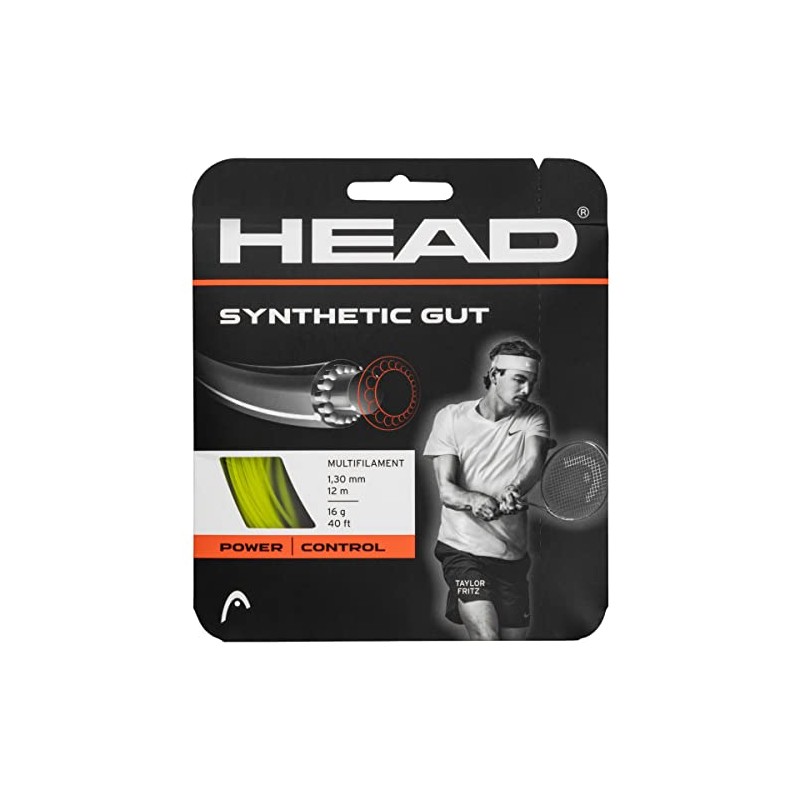 HEAD Synthetic Gut Tennis String Full Set, 16 Gauge, Yellow,