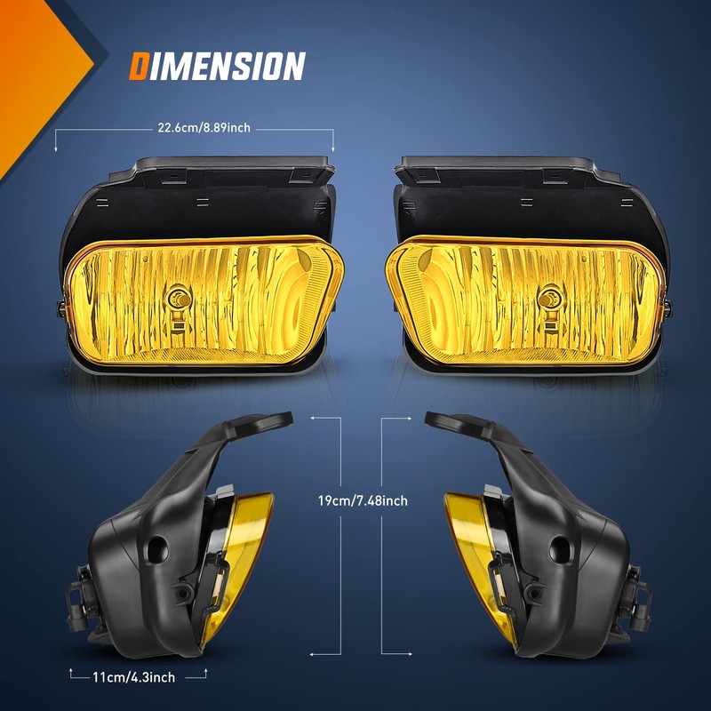 Nilight Fog Light Assembly Compatible with 2002 2003 2004 2005