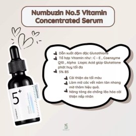 NUMBUZIN No.5 Vitamin Concentrated Serum 30ml Glutathione C Ampoule Shot