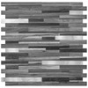 DICOFUN Peel and Stick Backsplash Tiles, Black & Grey Wood