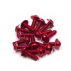 A ABSOPRO 15PCS M6 X 20mm Red Motorcycle License Plates