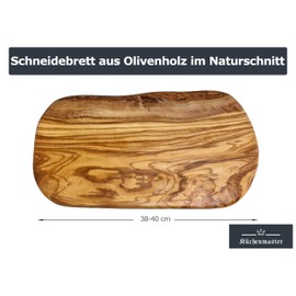 Küchenmaster Olive Wood Chopping Board in Natural Cut (38-40 cm)