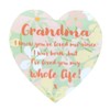 Sentimental Message for Grandma on a Heart-shaped Novelty Coaster -