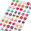 AUGSUN 240 Piece Sticker Earrings 3D Gems Girls Earrings Self-Adhesive