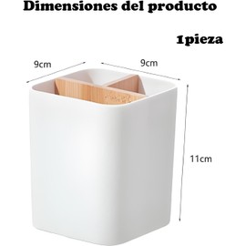 Porta Cepillo De Dientes para Baño, Organizador De Cepillos De Dientes, Ideal para Pequeños Espacios En Mostradores De Baño, Dormitorios Universitarios Y Viajes, Medidas 9x11 Cm, Material Plástico