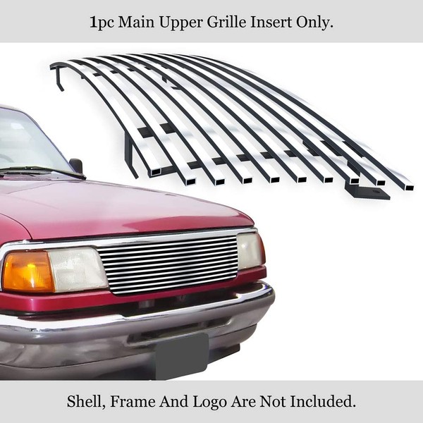 APS Compatible with 1993-1997 Ford Ranger 2WD Stainless Steel Billet Grille Grill Insert F85013S