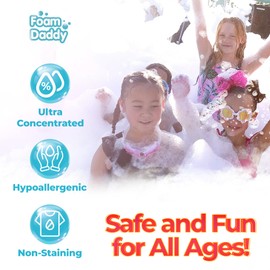 FoamDaddy Professional Strength Ultra-Concentrated Gel – Makes 600-800 Gallons of Foam Party Fun – High Stacking, Hypoallergenic – Designed for Any Foam Machine – 2 Gallons