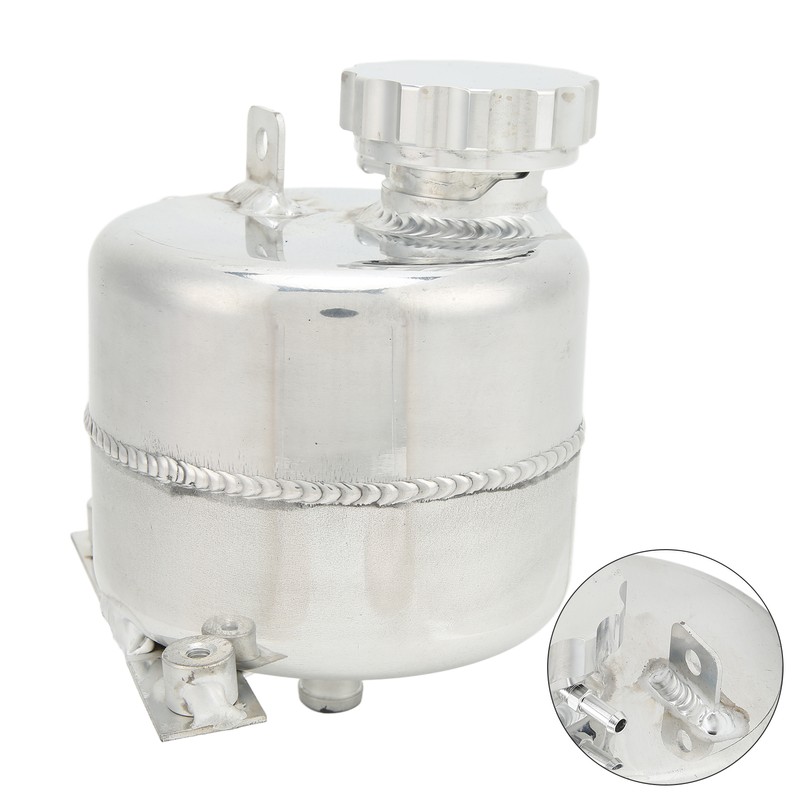 Radiator Coolant Expansion Water Tank Aluminium Alloy Polished Replacement for