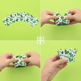 48 piezas de trébol del día de San Patricio para el día de San Patricio, suministros para decoración de tartas de alimentos