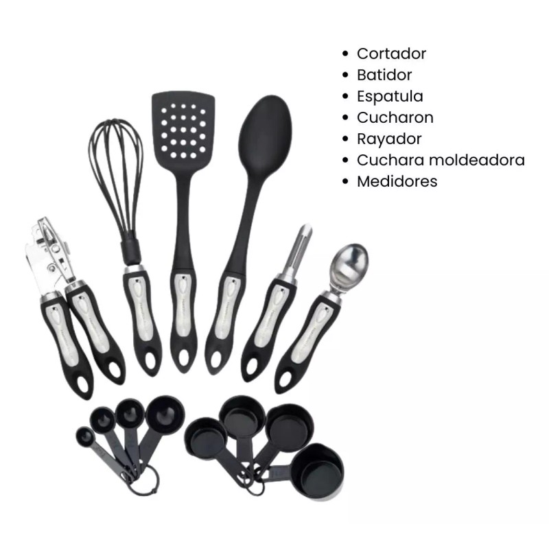 Hamilton Beach Set Juego 14 Utensilios De Cocina Profesional Hamilton