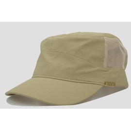 RF Work Cap, Men's Large Size, Summer, 23.6 - 25.6 inches (60 - 65 cm), Mesh, Quick Drying, Flirty, Solid, Military, Khaki