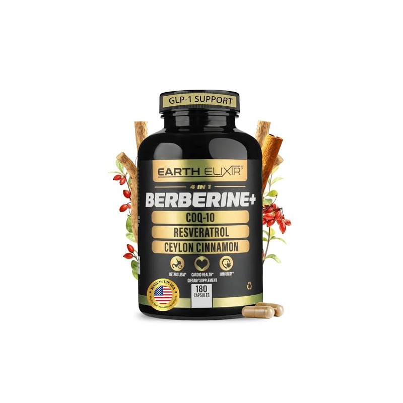 Earth Elixir Berberina 1200 Resveratrol 400 Coq10 200 Canela Ceilán