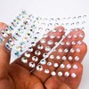 077 Rhinestone Sticker (Deco Sticker) Jewelry Type 4-9mm [Silver]