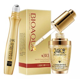 Universo en Linea Kit Bioaqua 24k Gold  Colageno  2pz Arrugas Ojeras Reafirma