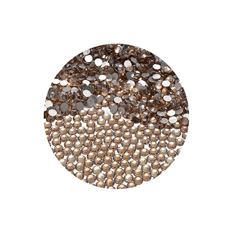 NCB 2000pcs Flatback Round Glass Nail Art Rhinestones Crystal for