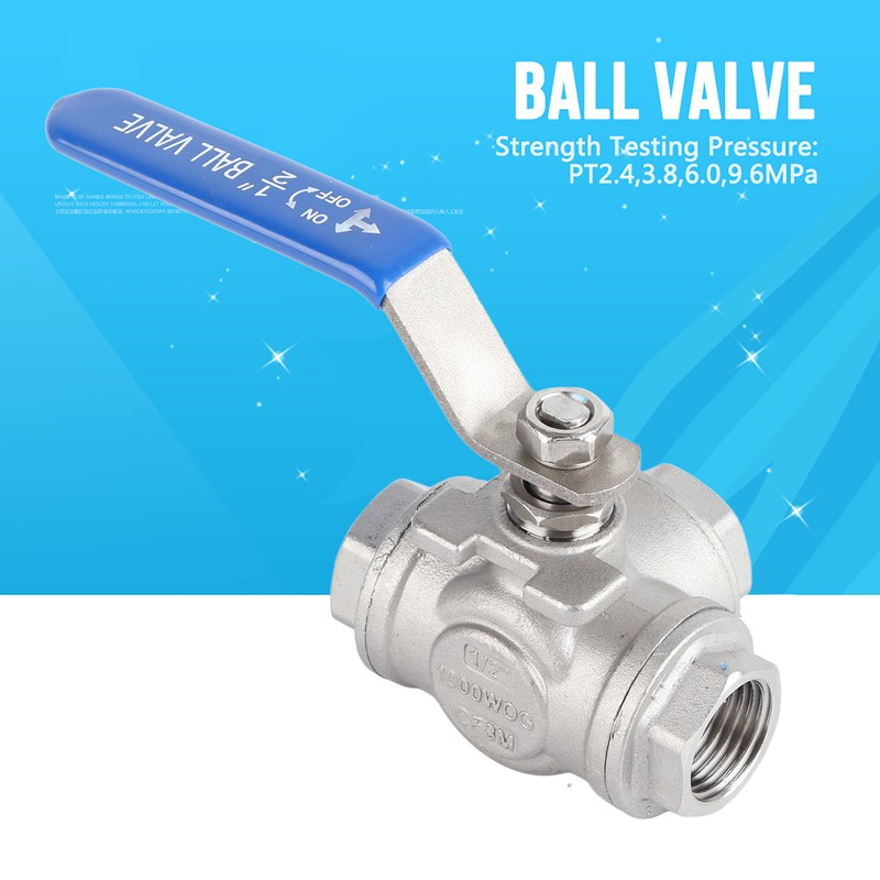 Stainless Steel SUS304 Pipe T Port Ball Valve Three Way