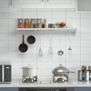 Treshin Stainless Steel Shelf with 6 Hooks 14 x 48