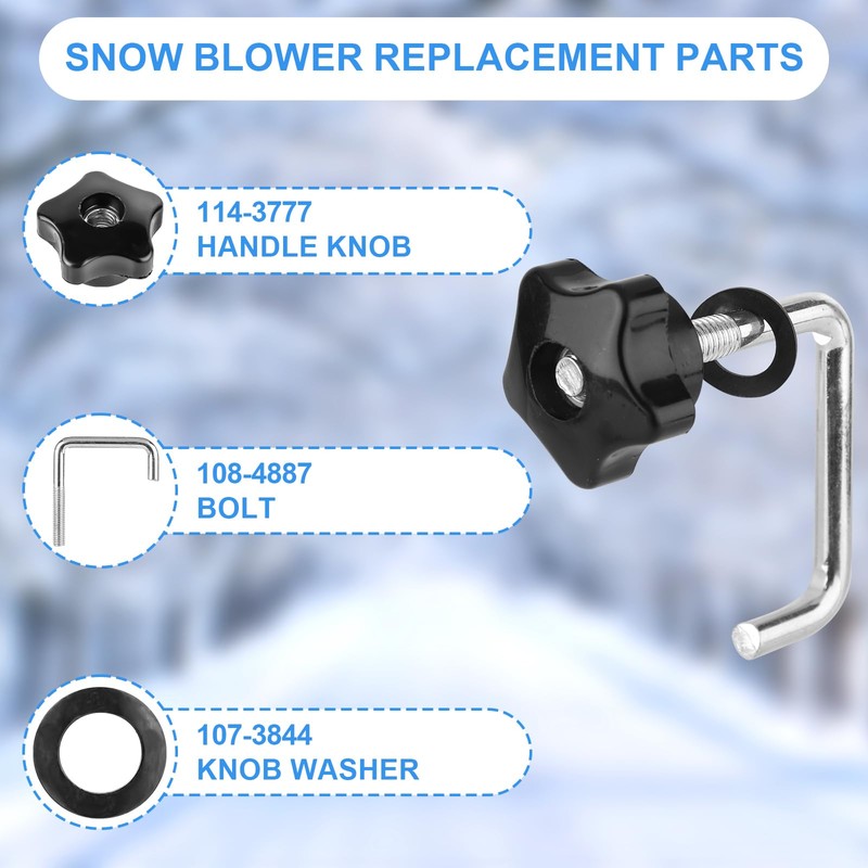 for Toro Snow Blower Kit, 114-3779 Handle Knob 108-4887 Handle