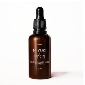 Miyuki - Sérum Facial con Ácido Hialurónico y Cafeína para Uso Diario, Hidrata, Ayuda a Reparar la Piel a Profundidad - Aporta Elasticidad, Frescura, Luminosidad y Combate los Signos del Envejecimiento – 30 ml