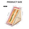 LFCFBH 2 PCS Transparent Sandwich Container, Reusable Triangle Sandwich Container