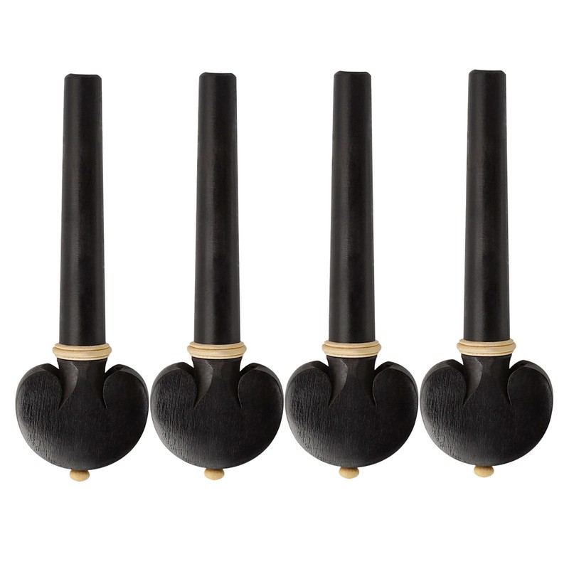 4Pcs Cello Tuning Pegs Smooth Fine Adjustment Ebony Wood Orchestral