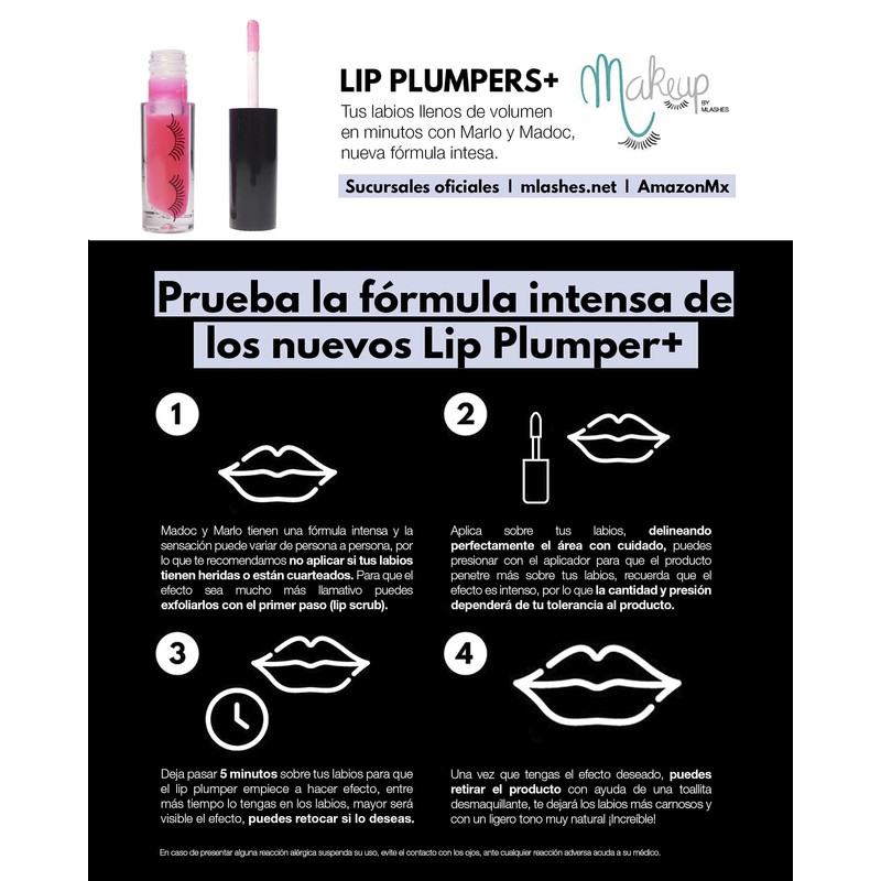Mlashes | Volumizador para labios al instante con glitter |