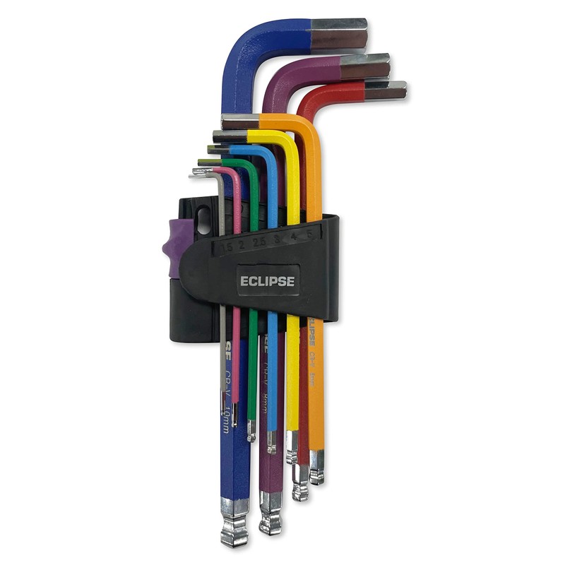 Eclipse Professional Tools EHK9PS 9 Piece Colour Coded Hex Key
