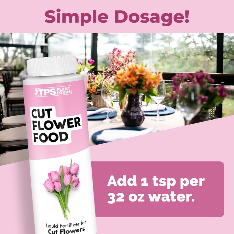 Cut Flower Food, Liquid Nutrients to Keep Flowers Fresh Longer,