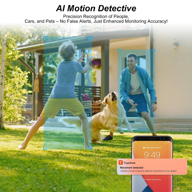 5G WiFi Security Cameras Wireless Outdoor, 4 Cameras with 2