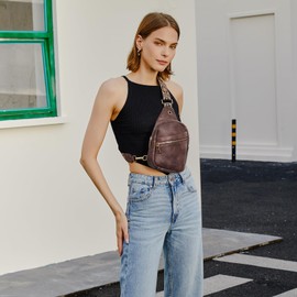 Telena Sling Bag for Women Crossbody Fanny Packs for Women Fashion Waist Bag with Adjustable Strap