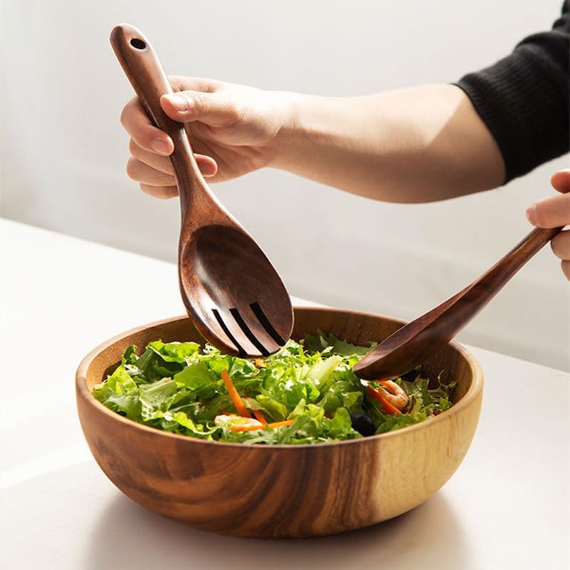 Japanese and Western Style Wooden Rice Spoon Salad Mixing Spoon