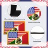 Lyxbone 2 PCS American Mexican Flag Patch,USA Patch Hook and