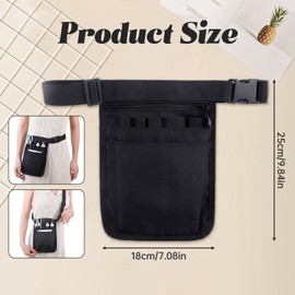 Nurse Bag, Belt Bag Work, Belt Bag Women, Men, Adjustable for Work Bag, Waist Bag, Scissors Accessories, Safety Sheath, Nurse Work Belt Bag, Tool Bag, Black, black, nurse bag